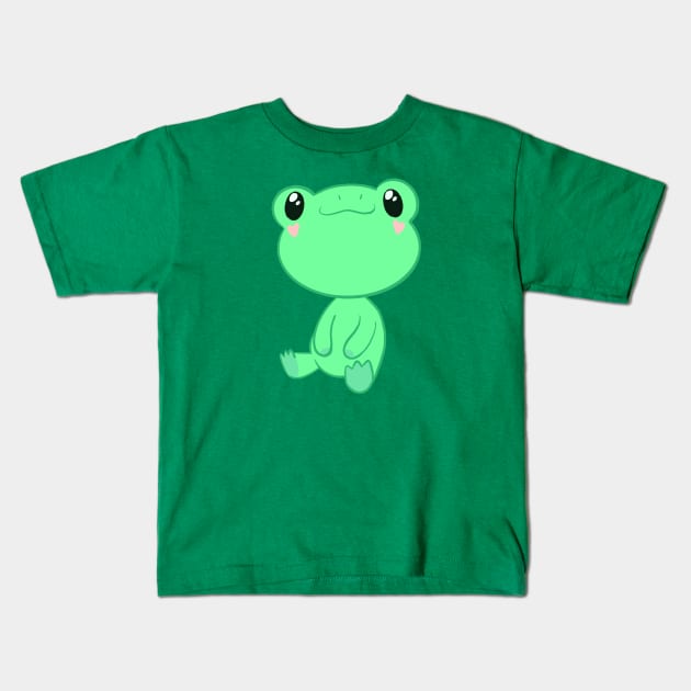 Silly Cute Frog Kids T-Shirt by SaganPie